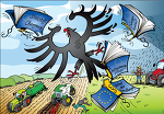 Bundesadler: Streit um die Düngeverordnung: Deutsche Bauern von den Auflagen EU angefressen (Quelle: DBV/Inkje von Wurmb) Bundesadler: Streit um die Düngeverordnung: Deutsche Bauern von den Auflagen EU angefressen (Quelle: DBV/Inkje von Wurmb)